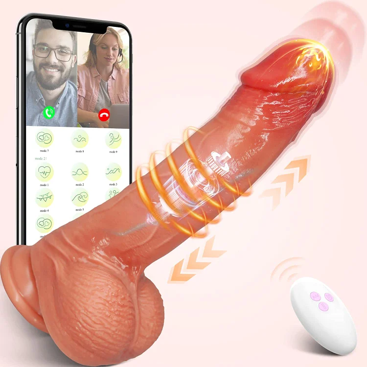 Robinson - APP Remote Control 3 in 1 Realistic 3 Thrusting & 6 Vibrating Modes Thrusting Dildo Vibrator