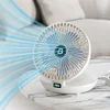 Foldable Air Cooler Wireless Fan Personal Fan for Home (white rechargeable A)