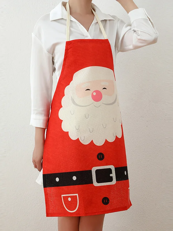 Simple Christmas Print Kitchen Apron