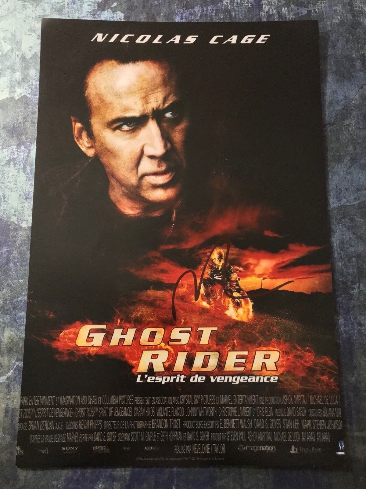 GFA Ghost Rider * NICOLAS CAGE * Signed Autograph 12x18 Photo Poster painting N3 COA