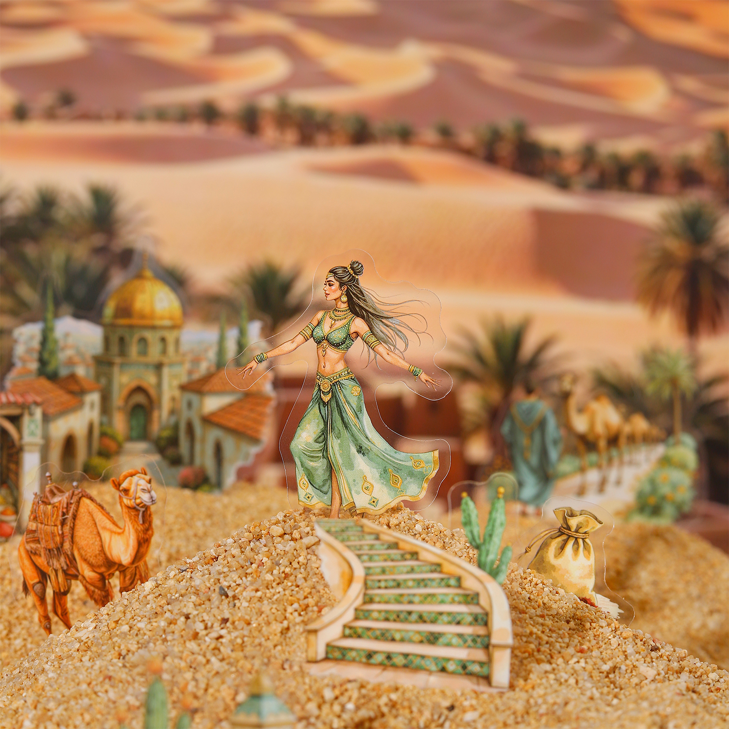 PET 스티커 - 외국 여행 시리즈 빈티지 캐릭터 여행