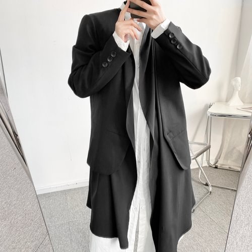 Dawfashion-Neutral niche splicing irregular deconstruction suit design trend-Yamamoto Diablo Clothing