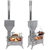 [US Local Warehouse] Hot Tent Stove with Chimney Pipe Portable Camp Stove with Oven Burning Fireplace for Outdoor Heating & Cooking Ice Fishing Hunting (Conventional)
