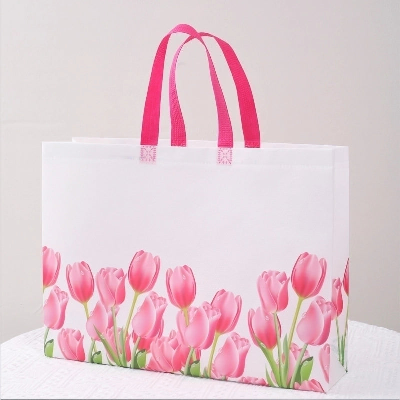 New Internet Celebrity Non-woven Handbag Clothing Shoe Shop Bag Women’s Clothes Gift Shopping Packaging Bag Printed LOGO