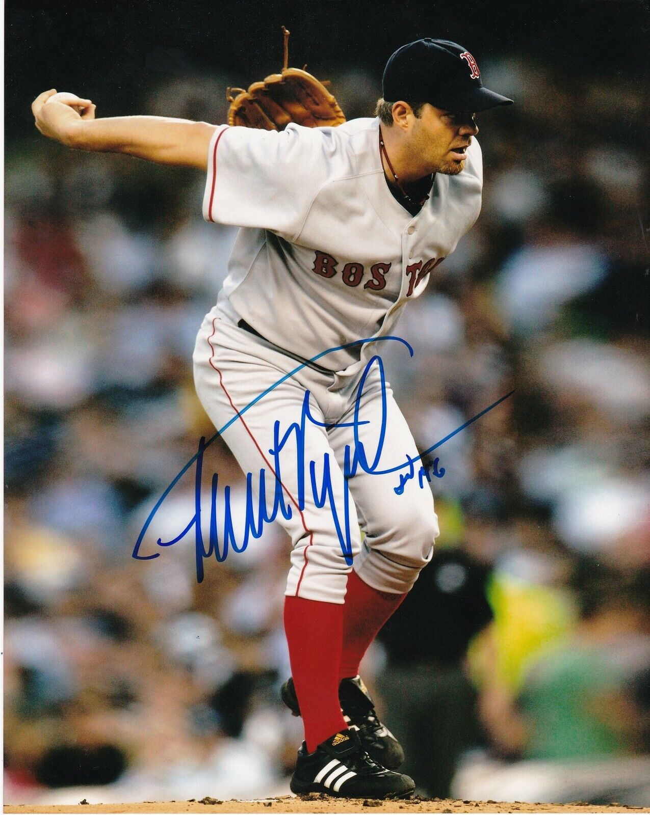 PAUL BYRD BOSTON RED SOX ACTION SIGNED 8x10