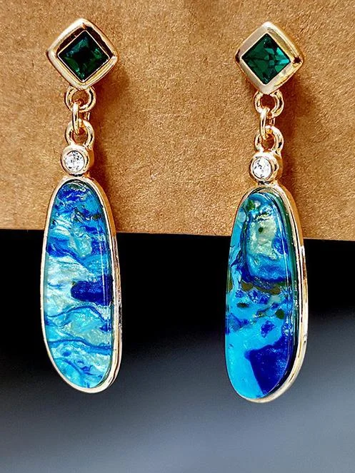 Bohemian Fashion Ocean Stone Earrings