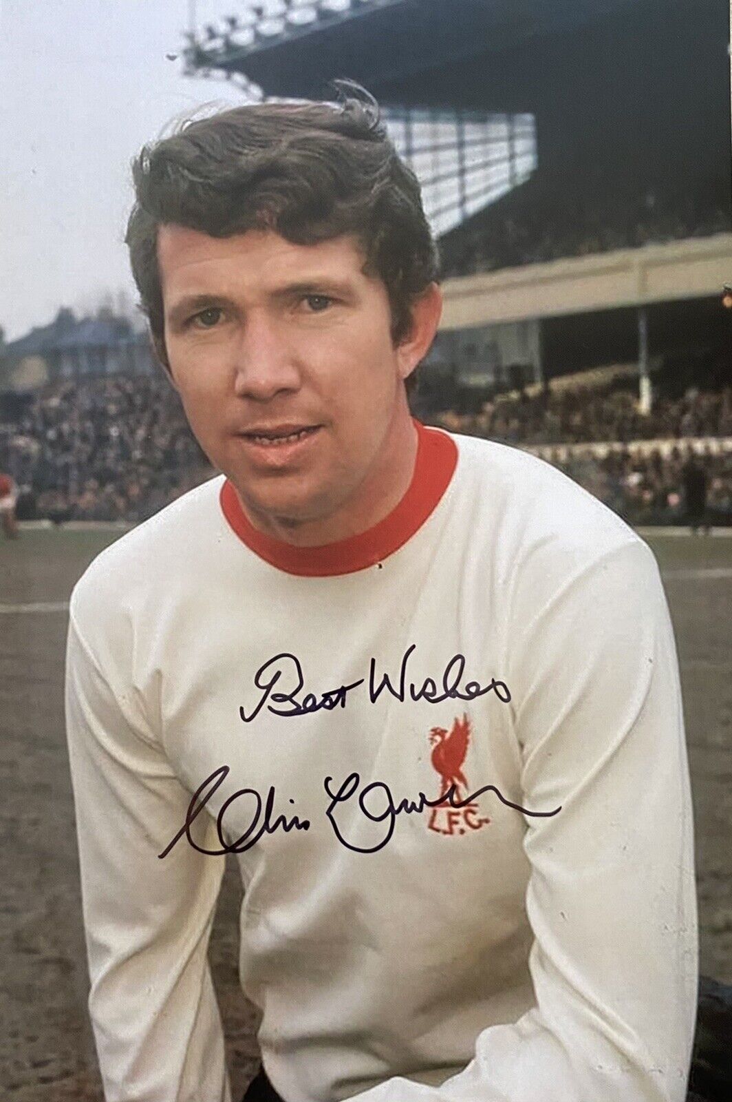 Chris Lawler Genuine Hand Signed Liverpool 12x8 Photo Poster painting