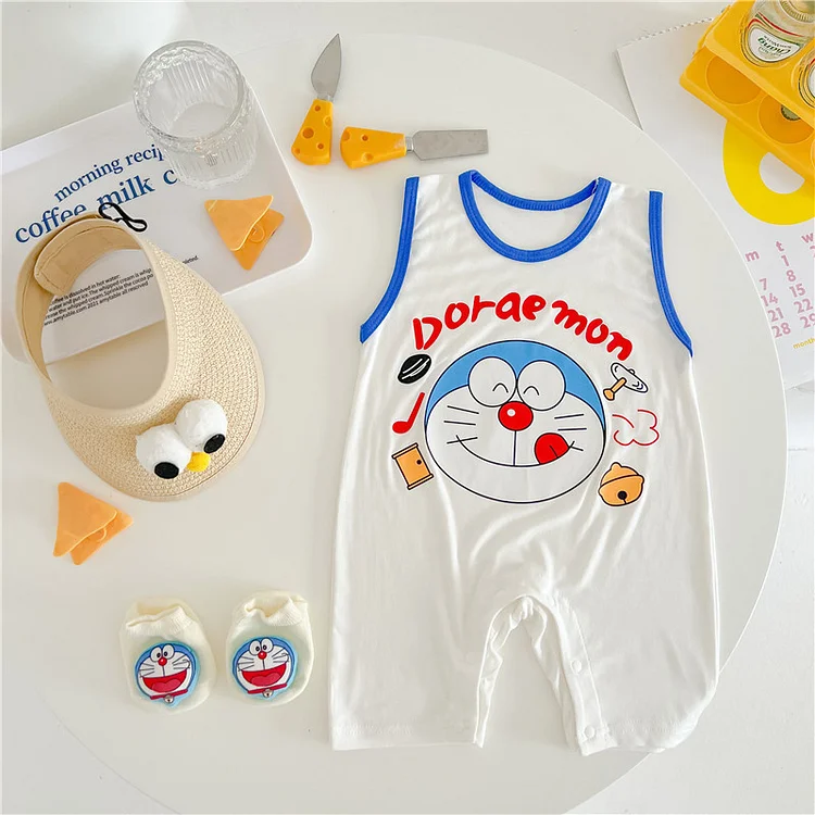 Baby Boy/Girl Cute Cartoon Graphics Sleeveless Romper