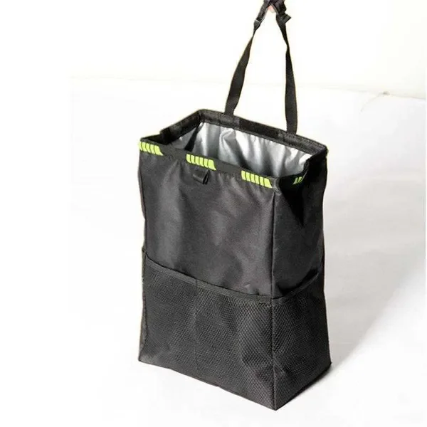 New Black Car Waterproof Bag Trash Garbage Waste Storage Bin Easy To Fold Large Capacity Can Receive Liquid car Interior