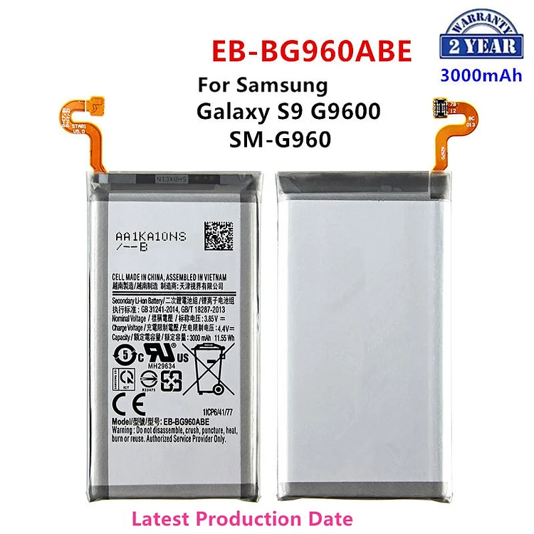 Brand New EB-BG960ABE 3000mAh Battery For Samsung Galaxy S9 G9600 SM-G960F SM-G960 G960F G960 G960U G960W
