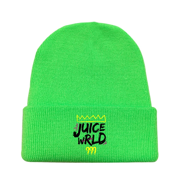 Hip Hop Juice Wrld Printed Knitted Hats Beanie Hat at Hiphopee