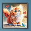 Diamond Painting -5D Full Round Drill Butterfly and Kitten
