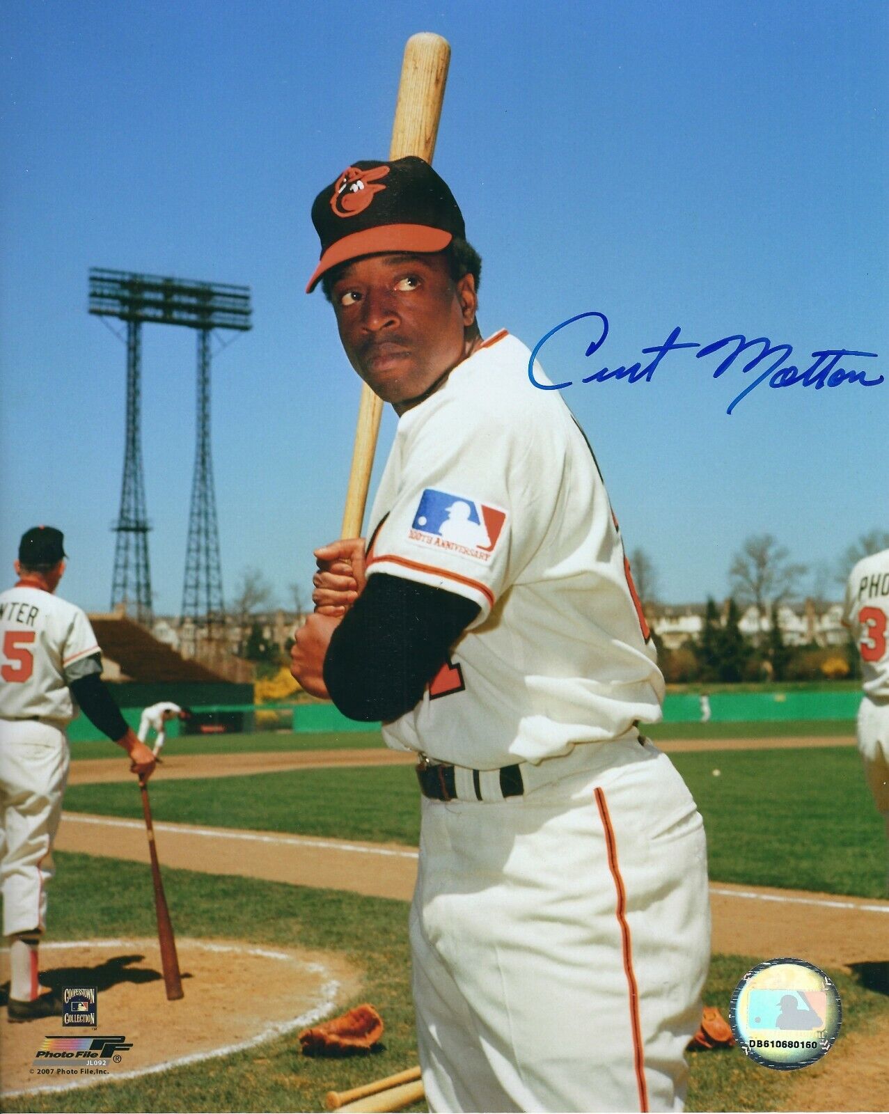 AUTOGRAPHED CURT MOTTON Baltimore Orioles 8x10 Photo Poster painting W/COA