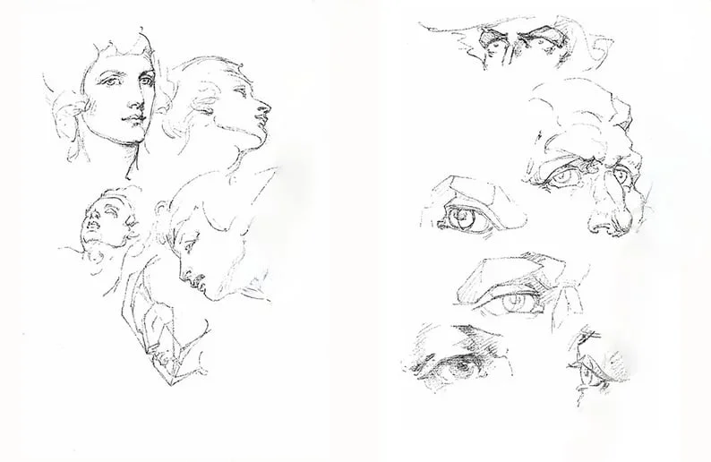 🎨Character Drawing Secrets+Character Drawing: The Dot Method Set | Korean with English(📚HARDCOVER BOOK)