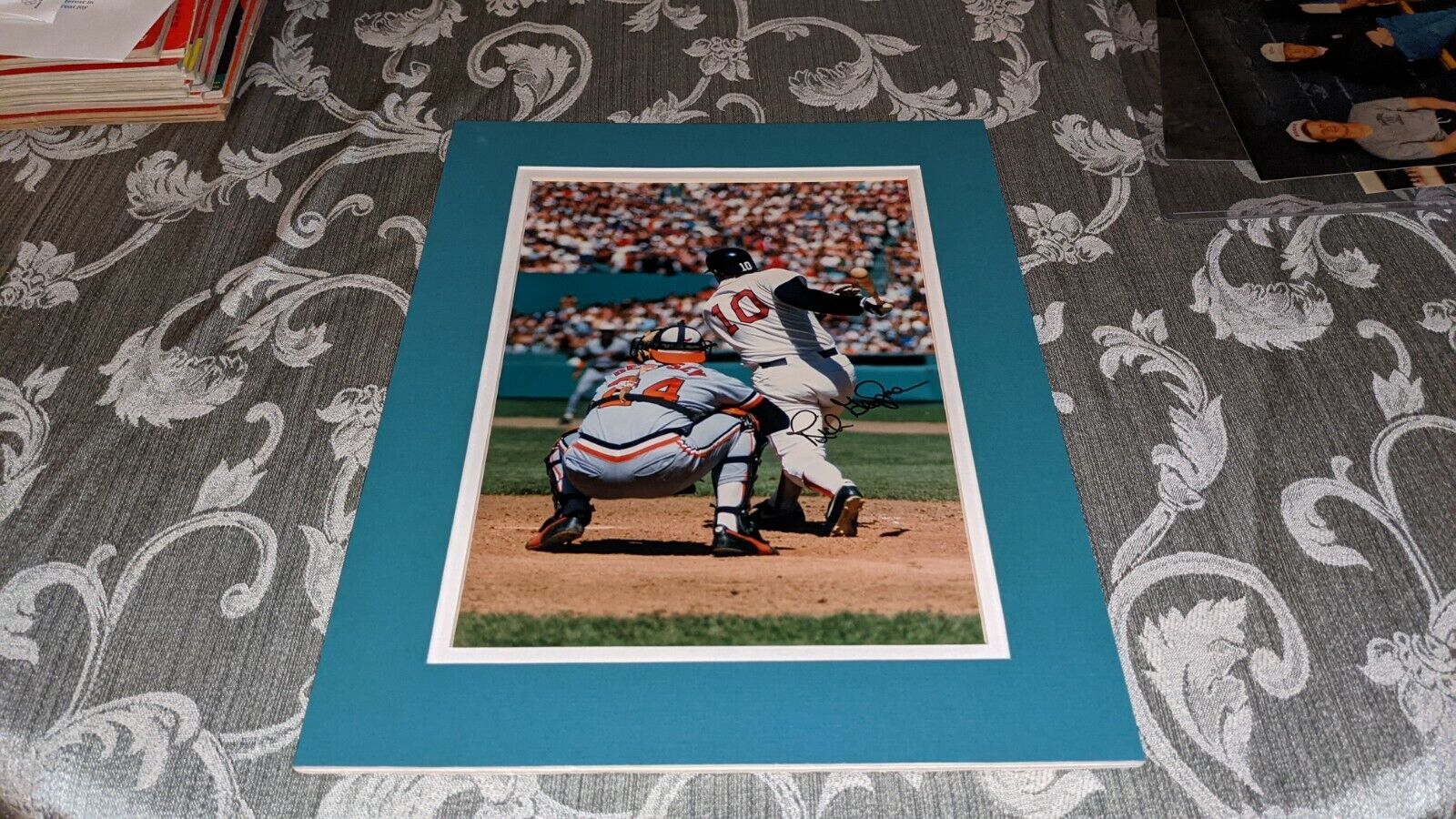 Rich Gedman Boston Red Sox Signed 11x14 Matted Personal Photo Poster painting W/Our COA READ