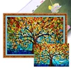 Stained Glass-Full Embroidery 3 Strands 11CT Stamped Cross Stitch-60*40CM-Large Size