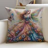 Flower Lantern-Pillow Case-3 strands 11CT Stamped Cross Stitch-45*45CM