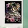 Diamond Painting -DIY Round Drill Flower Cat