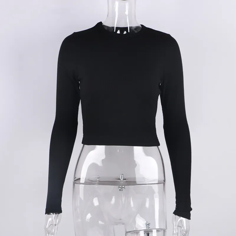Churchf Churchf New Bai Fumei Sexy Tight Round Neck Jacket Show Thin Long-Sleeved T-Shirt Bottom Shirt