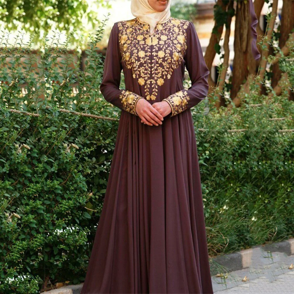 Uveng Uveng Spring New Long Dress Leisure Middle East Simple National Style Fashion Dress