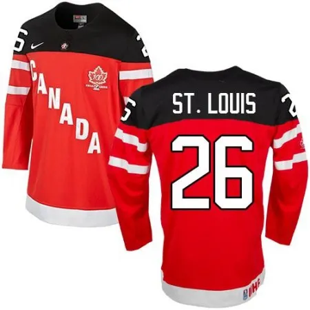 Olympic CA. #26 Martin St.Louis Red 100th Anniversary Stitched NHL Jersey 2YRE