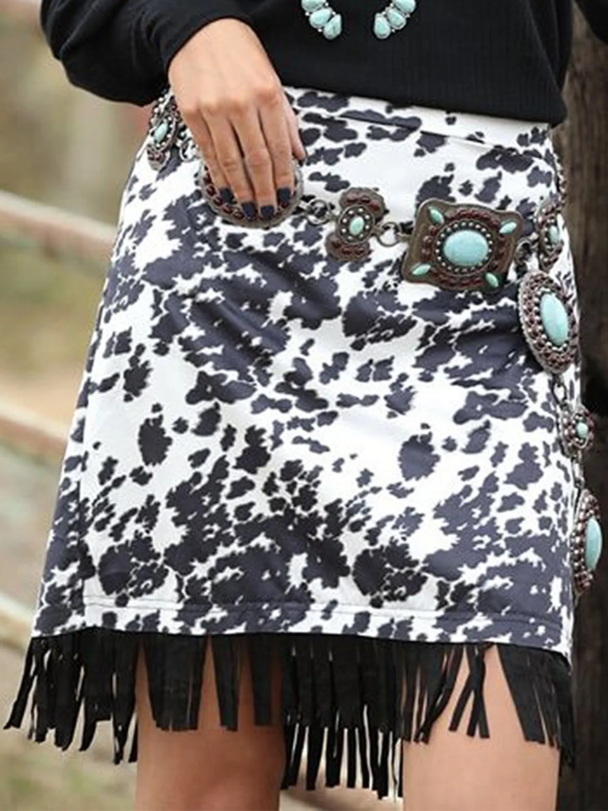 Vintage Leopard Shift Skirt