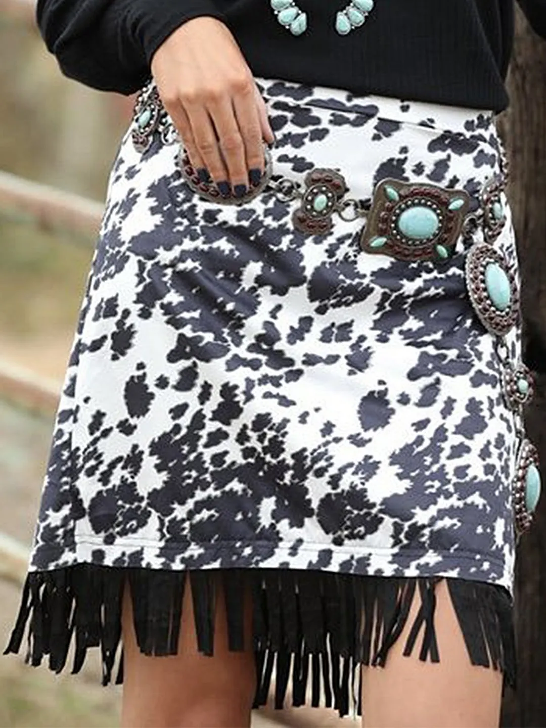 Vintage Leopard Shift Skirt
