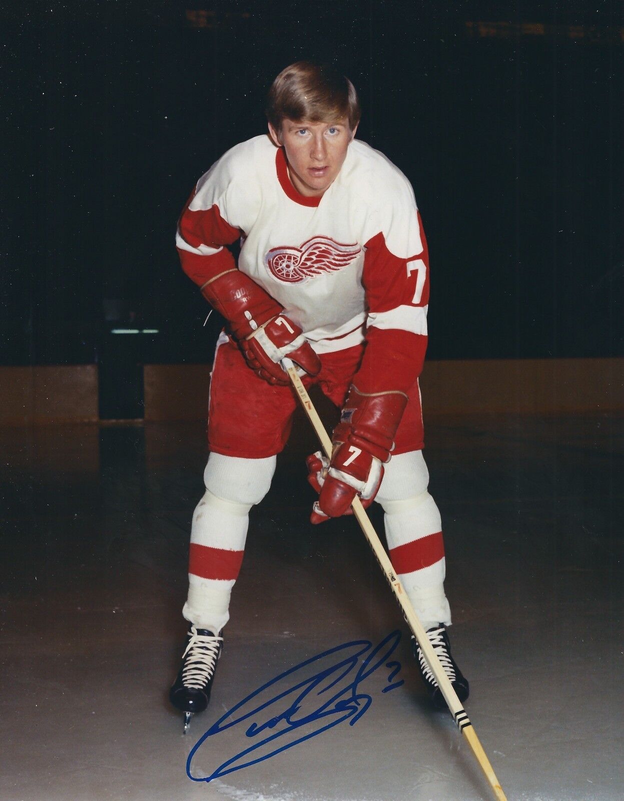 Signed 8x10 GARRY UNGER Detroit Red Wings Autographed Photo Poster painting - w/ COA