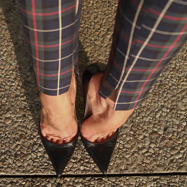 pointed front heels