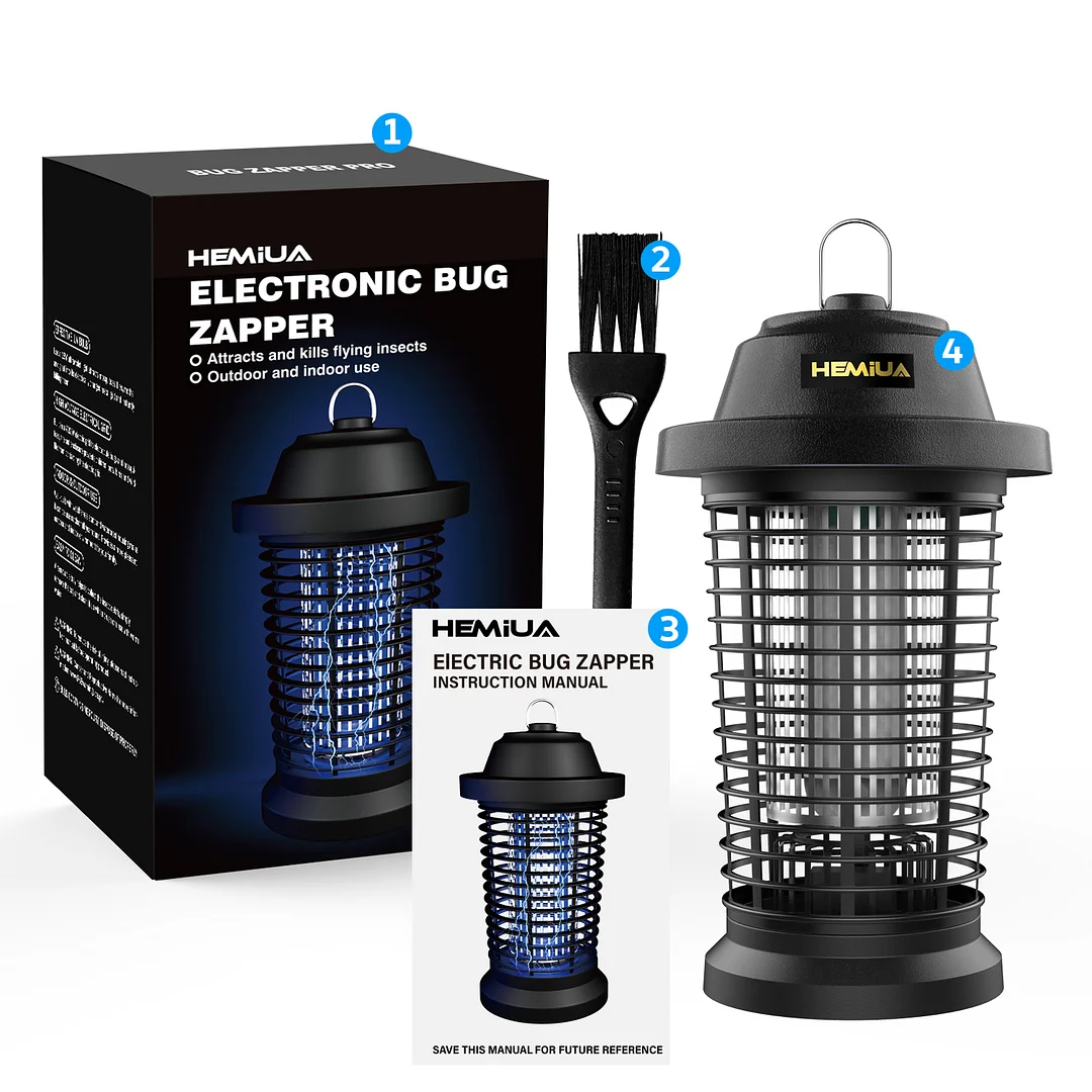 HEMIUA Electric Bug Zapper, Mosquito Zapper for Outdoor, Insect Killer, Waterproof Fly Pest Trap for Patio