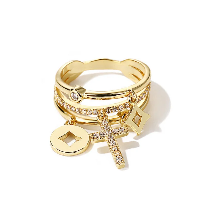 Shining Special Star Pray Adjustable Ring