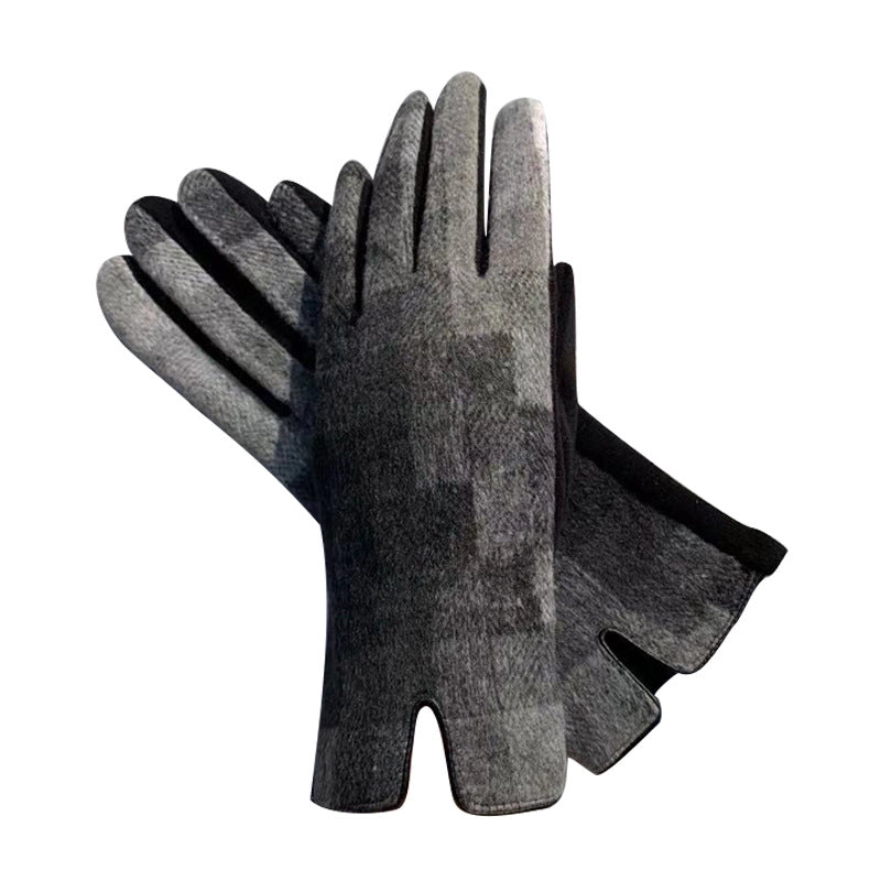 Women’s Minimalist Classic Style Color Block Gloves 1 Pair