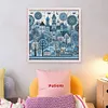 Blue House-11CT Stamped Cross Stitch 50*50cm/19.69*19.69in tapestrymarket