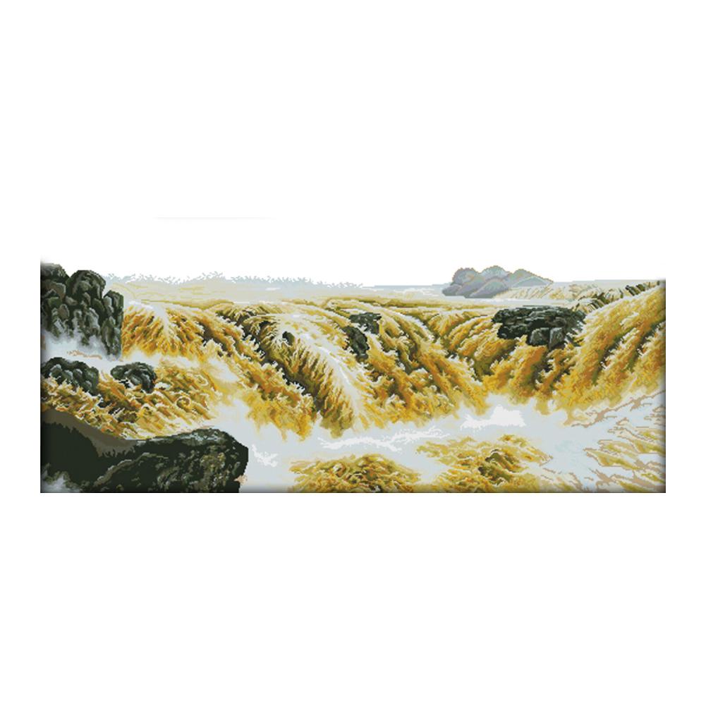 

Gather Wealth - 14CT Stamped Cross Stitch - 137*68cm, 501 Original