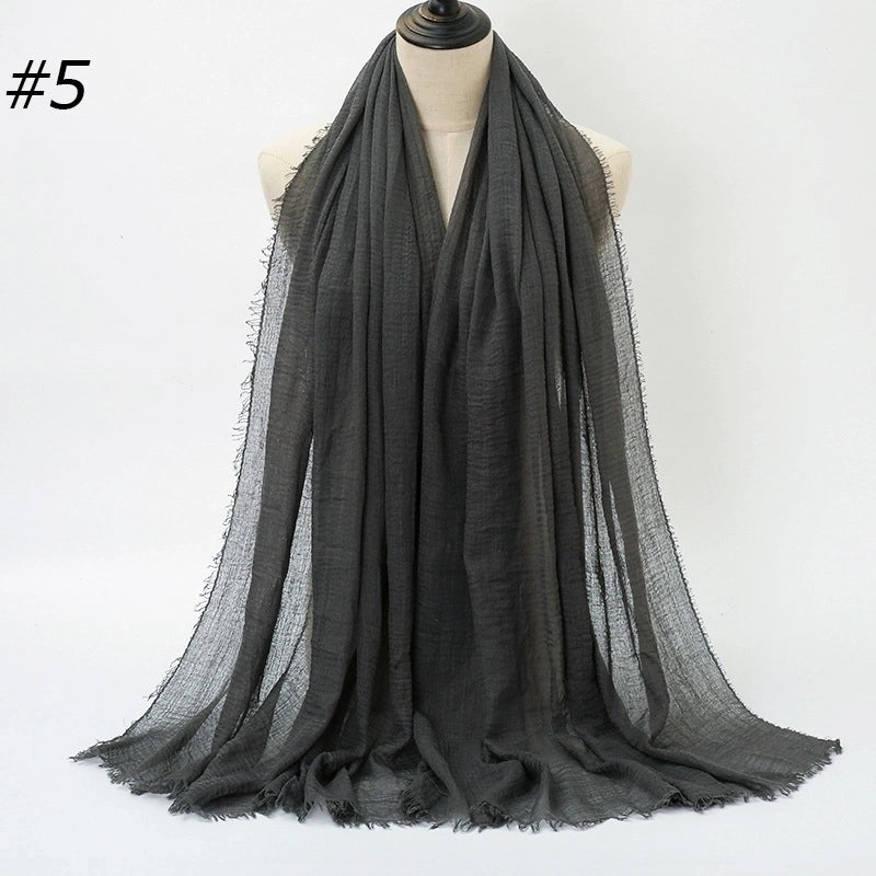 20 Pieces Fashion Solid Color Cotton Pashmina Scarves