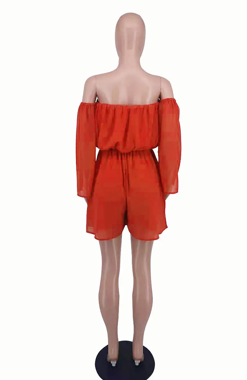 Short Sleeved Women Chiffon Women Summer Women Clothing Summer Romper
