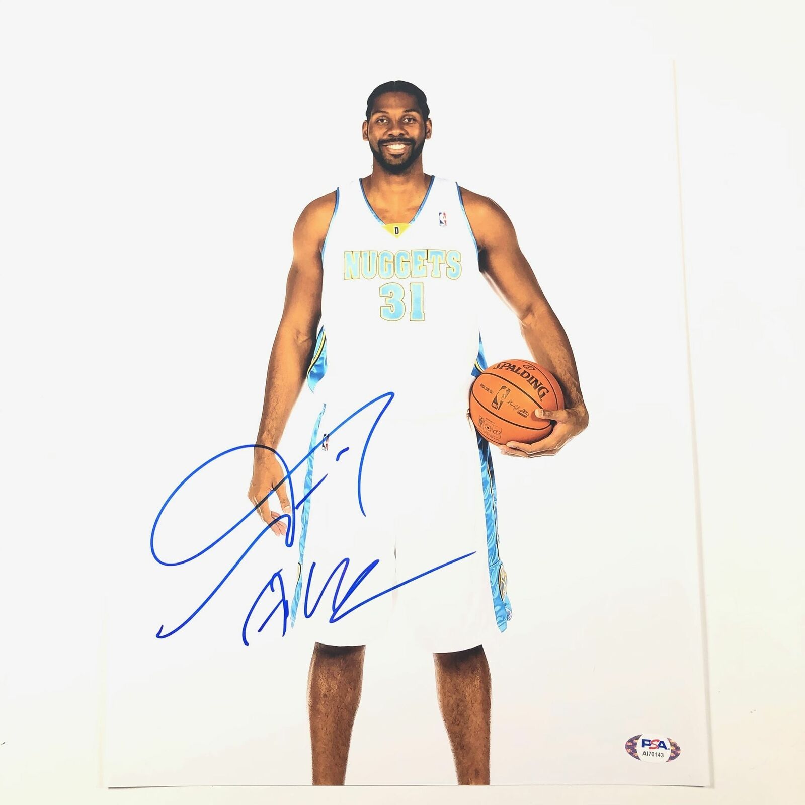 Nene Hilario signed 11x14 Photo Poster painting PSA/DNA Denver Nuggets Autographed