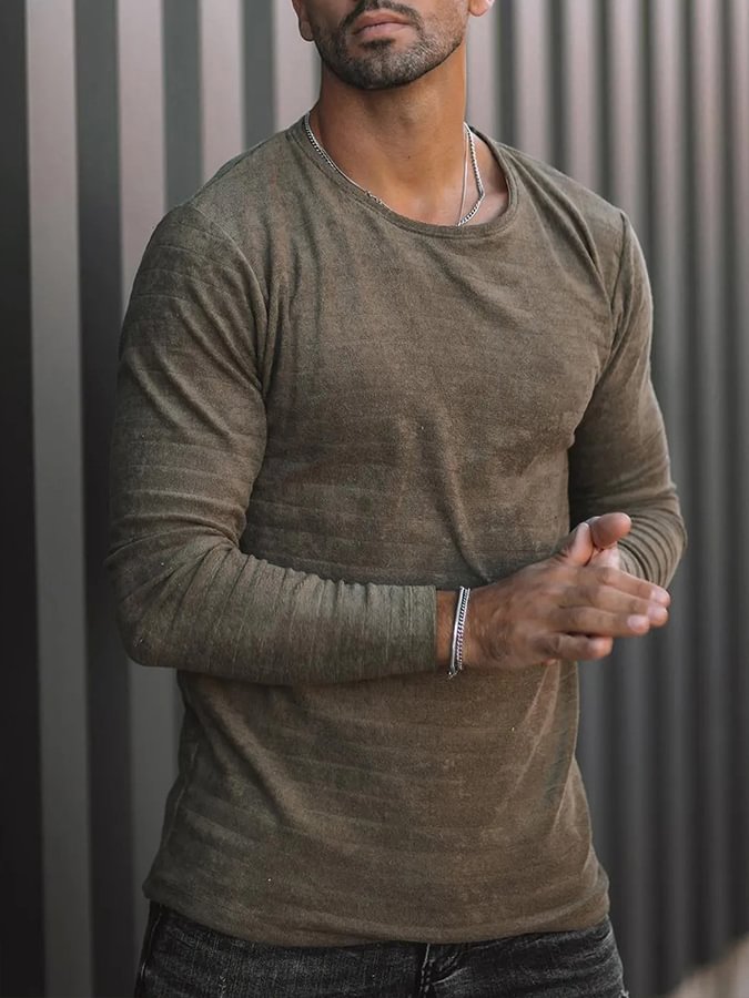 Men's Sports Long Sleeve Slim Top