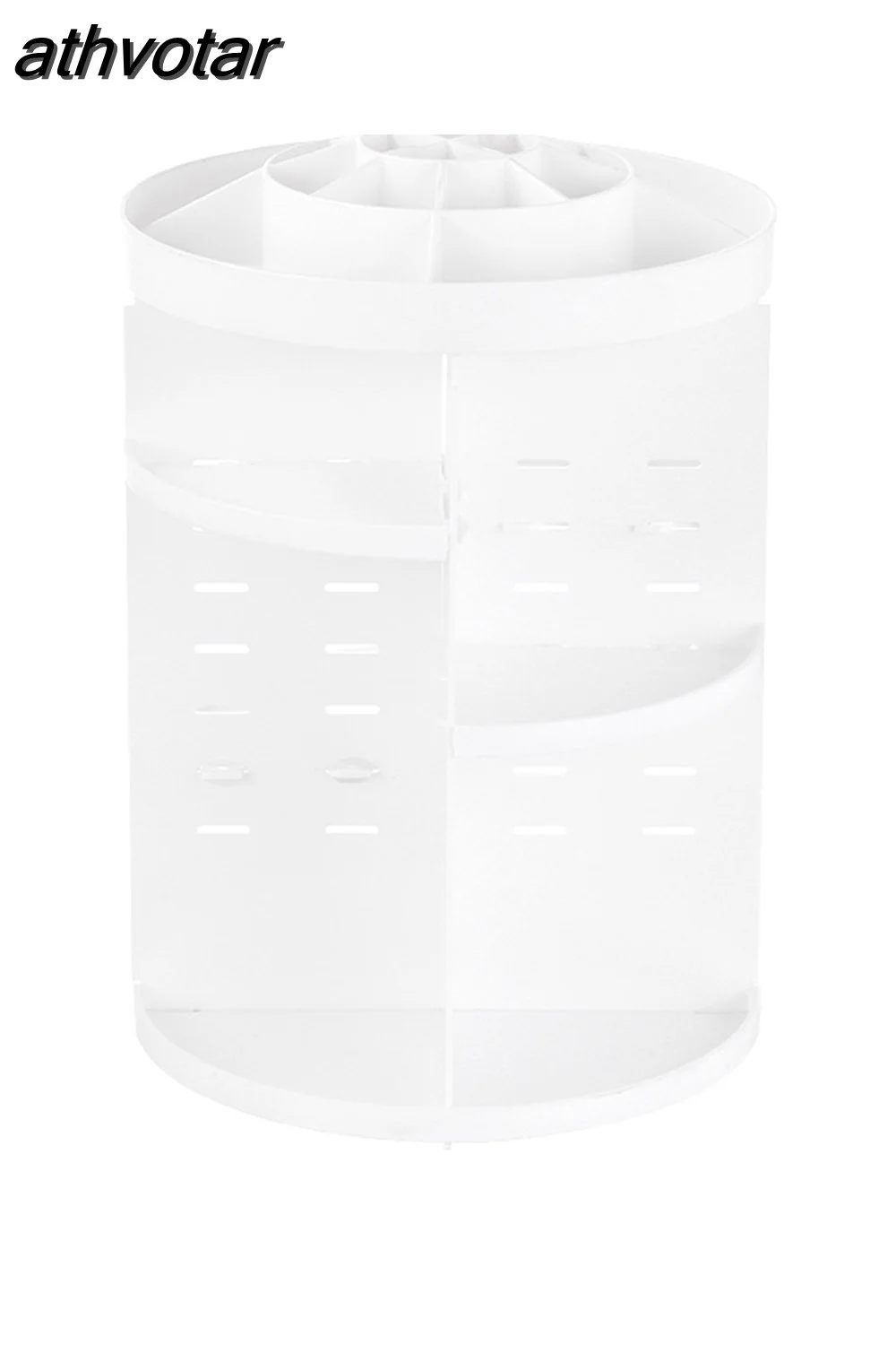 athvotar Degree Rotating Cosmetic Storage Box Make-up Organizer Lipstick Holder Transparent Crystal Display Stand Large Capacity