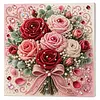 Framed Roses - Pearls Painting Kit DIY Diamond Painting Pearl Dot Crafts 20x20CM