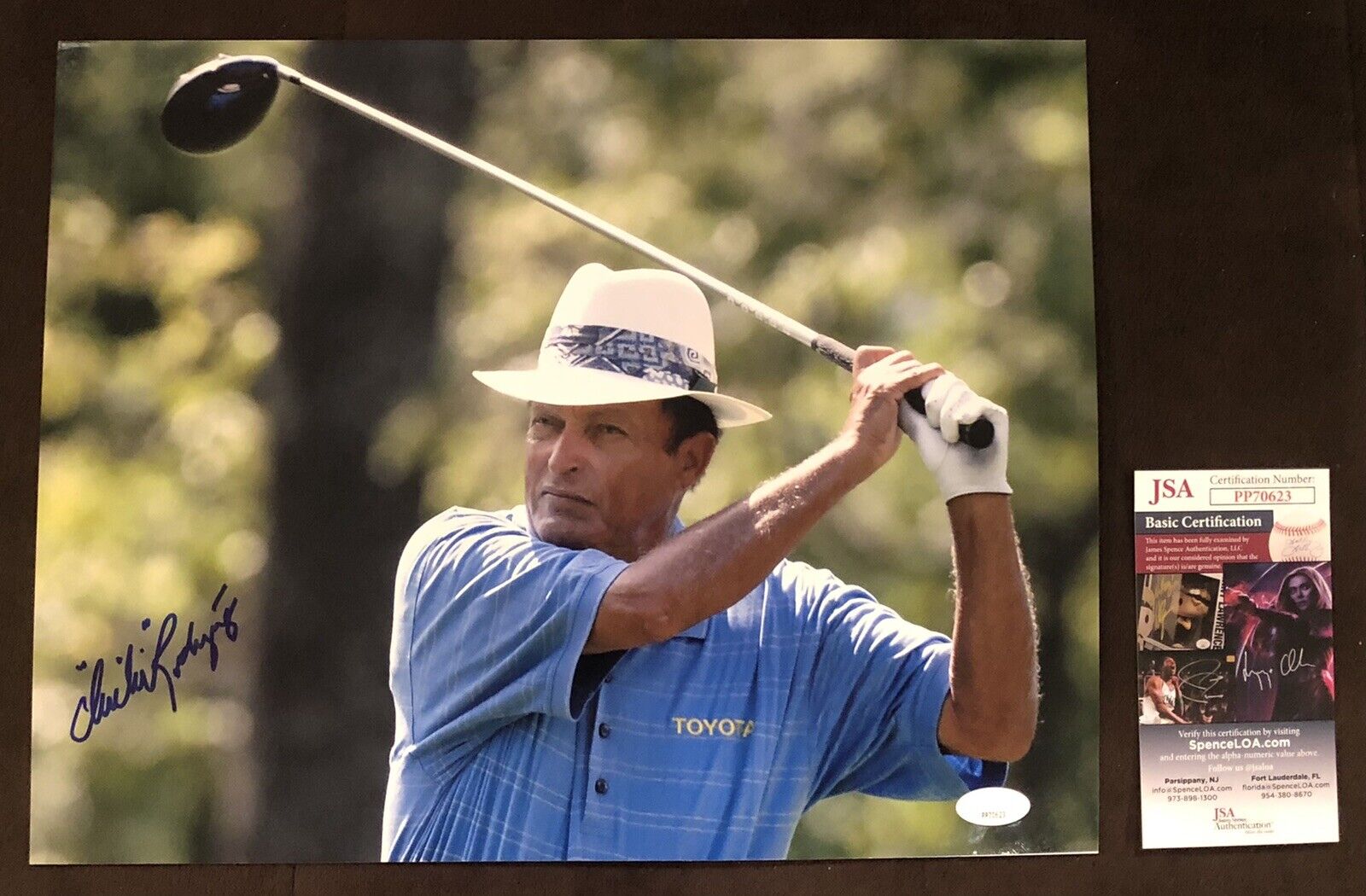 CHI CHI RODRIGUEZ AUTOGRAPHED Photo Poster painting GOLF HOF signed autograph 11X14 JSA COA