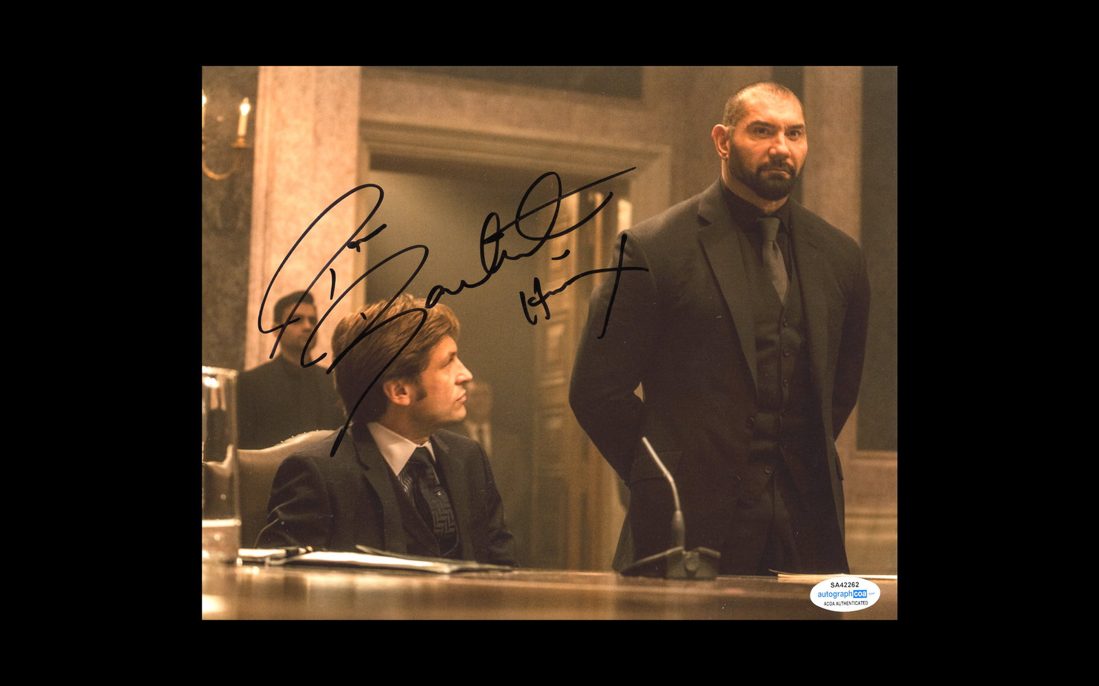 Dave Bautista SIGNED SPECTRE 10X8 Photo Poster painting Genuine Signature ACOA TPA (7433)