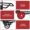 [US Local Warehouse] Rolling Horse Saddle Rack Cart with Storage Basket Saddle Pad Rack Stand 3 Tier Heavy Duty Horse Tack Organizer for Stable Storage Moving Transport Supplies