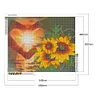 Diamond Painting -DIY Round Drill Heart Gesture Sunflower(60x50cm)