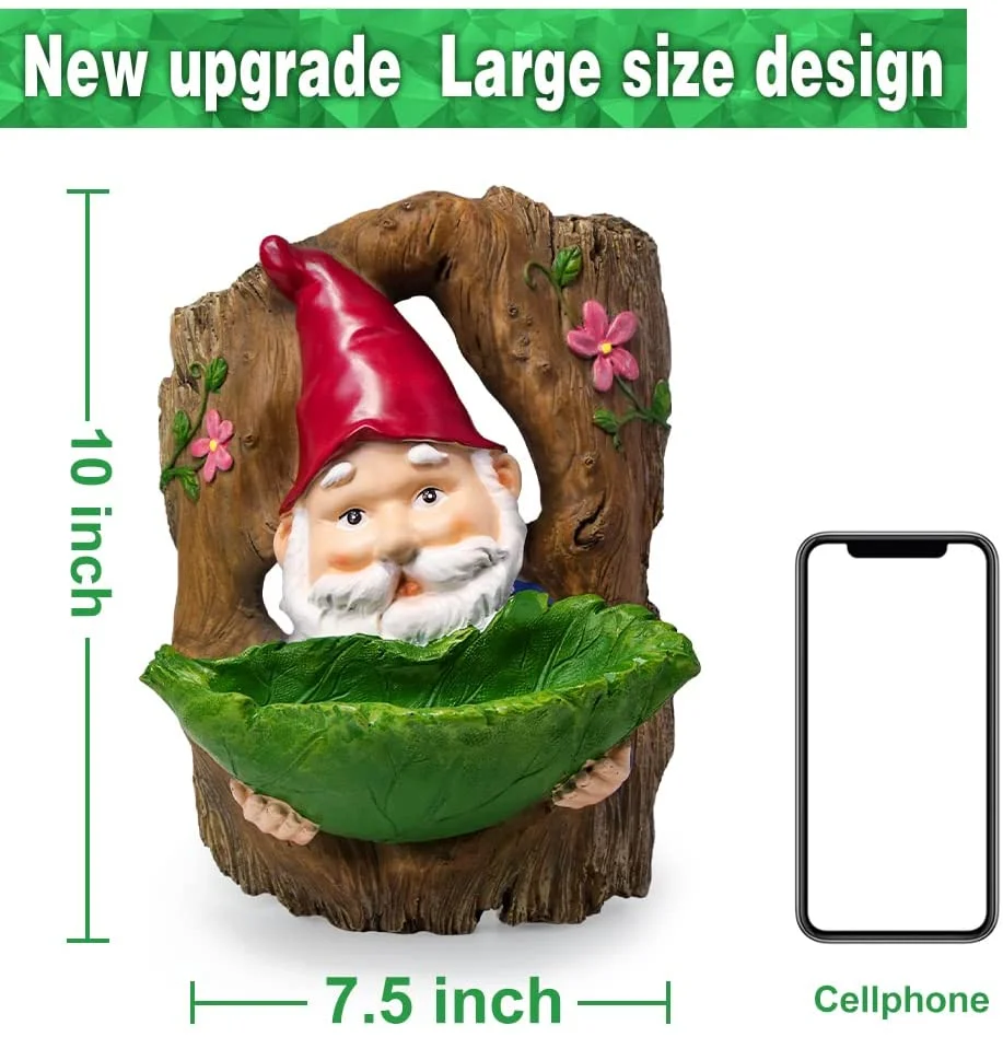 10 inch- Garden Gnome Bird Feeders