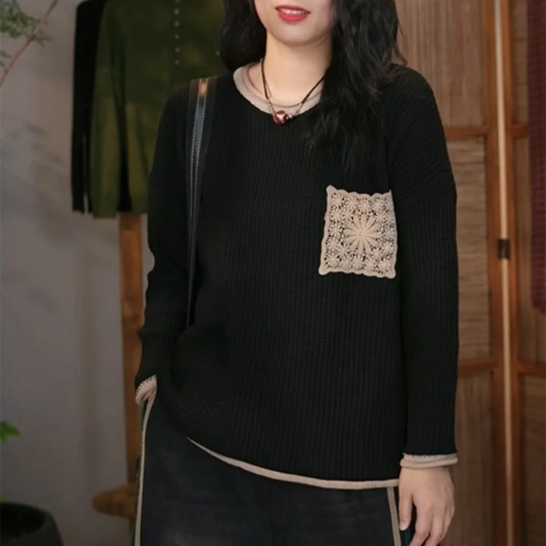 Chicfifth Sweater Women Winter Long Sleeve High Quality Autumn Vintage Top Knitted Cardigan