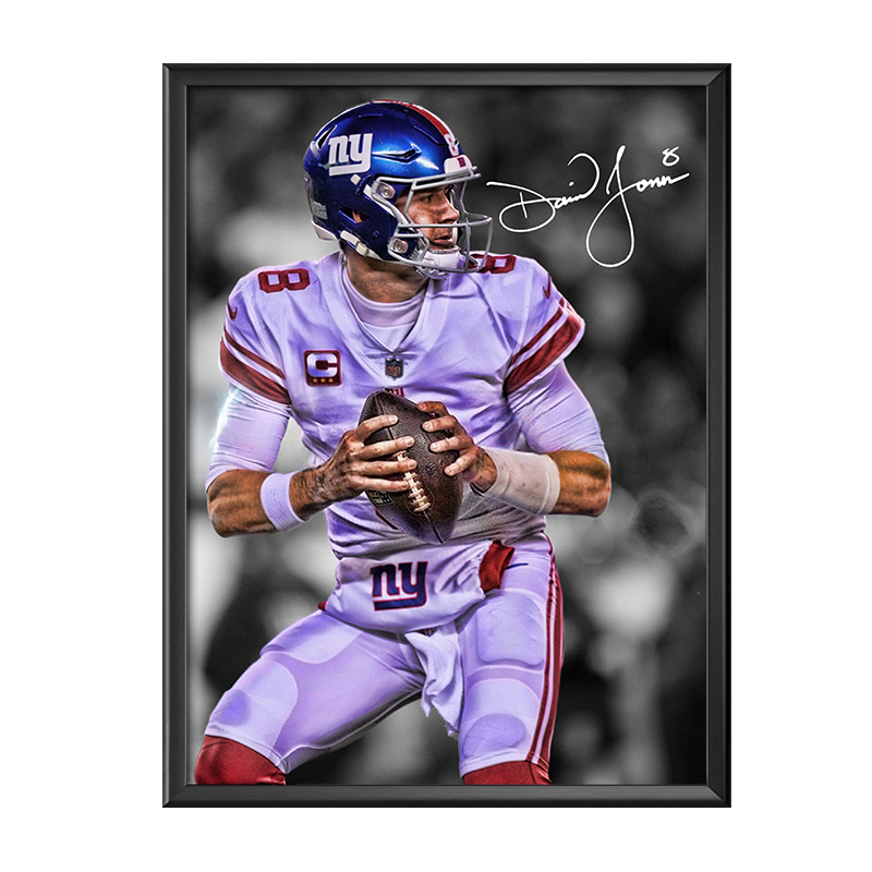 Daniel Jones-New York Giants Poster Art Autographed