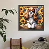 King charles spaniel-per&ccedil;age rond peinture diamant-40*40cm