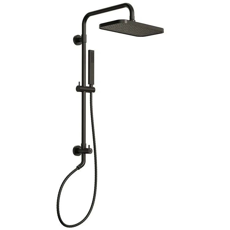 EVERSTEIN Dual-Function Shower System No Valve Body 13.38" &times; 7.48" Matte Black
