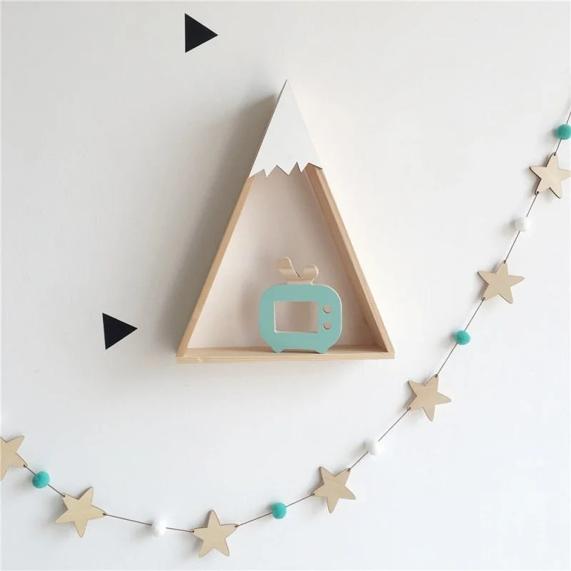 Nordic Wooden Star Garlands String For Kids Room Decoration Hanging Wall Ornaments Girls Gifts Nursery Decor Banners Photo Props